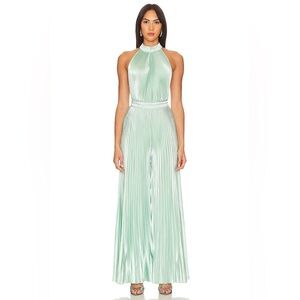 L’idee Cinema Low Back Jumpsuit in Seafoam